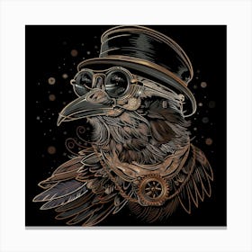 Steampunk Crow 1 Canvas Print