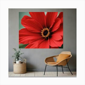 Red Dahlia Canvas Print