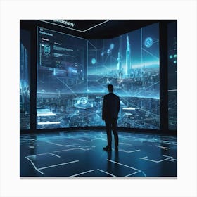 Futuristic City 21 Canvas Print