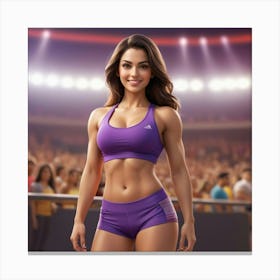 Abstract Painting Sports Woman 35 Canvas Print