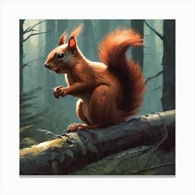 Red Squirrel 4 Canvas Print