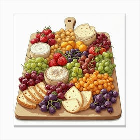 Beautiful Charcuterie Board Kitchen Art Leinwandbild