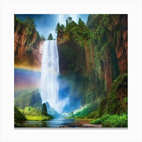 Rainbow Waterfall Canvas Print