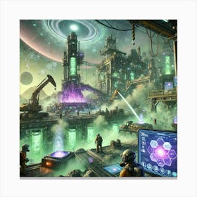 Resource Extraction Canvas Print