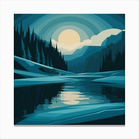 Night Landscape Canvas Print