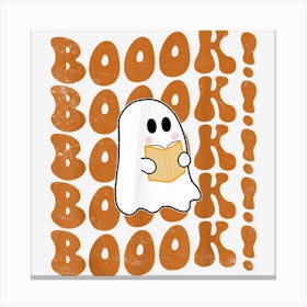 Boo Booook! Reading Book Bookworm Happy Halloween Funny Canvas Print