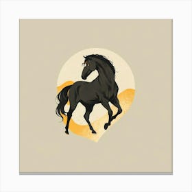 Black Horse 6 Canvas Print