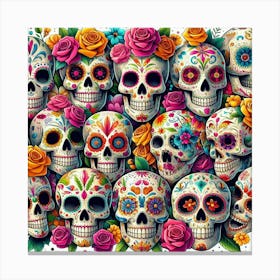 Sugar skulls Canvas Print