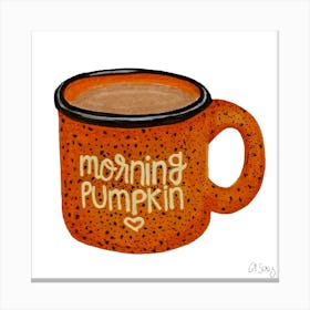 Pumpkin Cup Canvas Print