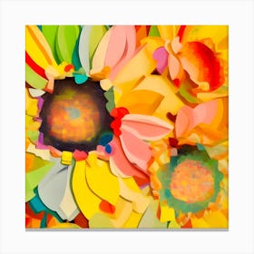 Abstract Sunflowers Canvas Print