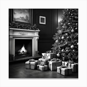 Christmas Tree With Presents 21 Canvas Print