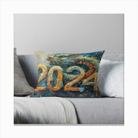 2024 Dragon Throw Pillow Canvas Print