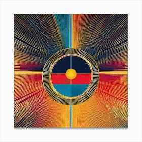 Sun circle of color Canvas Print