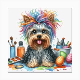 Easter Yorkshire Terrier Canvas Print