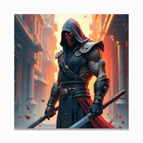 Mortal Kombat Ninja Fighter Concept Art (289) Canvas Print