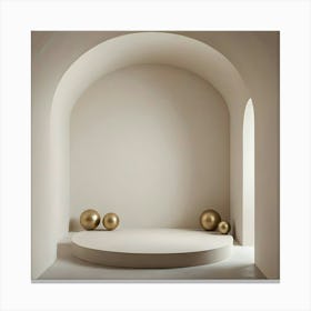 Room With Gold Balls Canvas Print