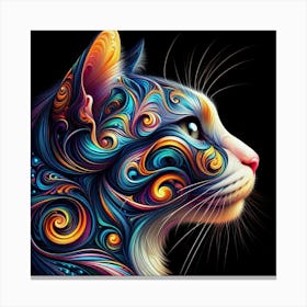 Colorful Cat 2 Canvas Print