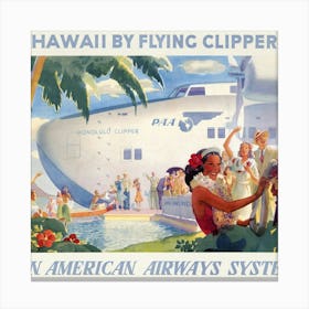 Hawaii By Flying Clipper Canvas Print