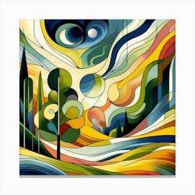 Abstract Landscape Painting 5 Canvas Print