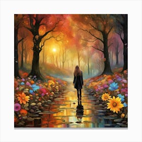 Walk In The Forest Canvas Print