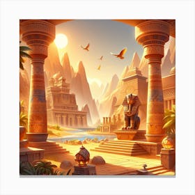 Egyptian Temple Canvas Print