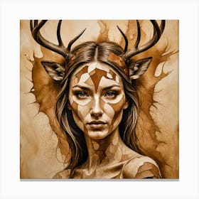 Abstract Art Of Woman Made With Deer Skin 2952346267 Lienzo