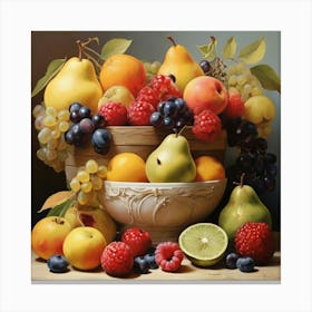 Fruit Bowl Canvas Print