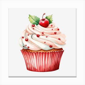 Cupcake With Cherry 5 Canvas Print