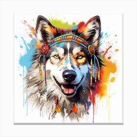 Wolf Painting Canvas Print