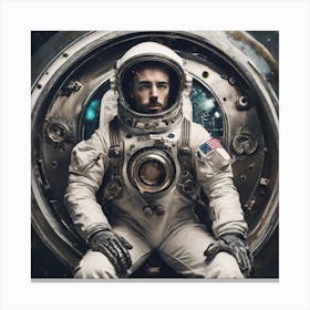 Astronaut In Space Canvas Print