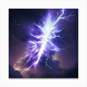 Lightning Stock Photos & Royalty-Free Footage Canvas Print