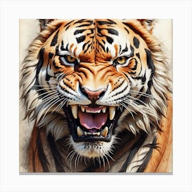 A predatory lion Canvas Print