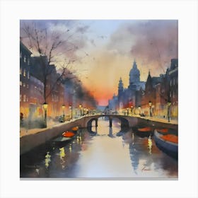 Amsterdam At Dusk 2 Canvas Print