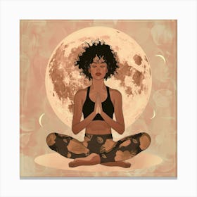 Yoga Woman In Yoga Pose Canvas Print