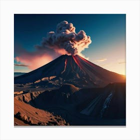 Volcano Stock Videos & Royalty-Free Footage Canvas Print