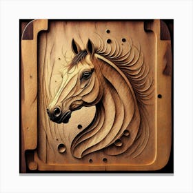 Horse Carving Canvas Print