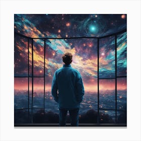 Man Looking Out Canvas Print