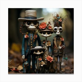 Day Of The Dead Family 1 Canvas Print