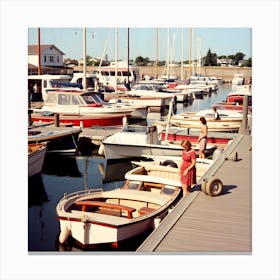 The Old Marina~Reimagined by Hall-O-Gram Creations, hallogram, hallogramcreations 22 Canvas Print