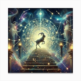 Astrology Of The Goat Canvas Print