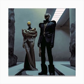 Two People In A Room Canvas Print