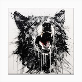Wolf splash Canvas Print