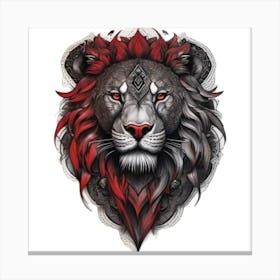 Red Tiger Tattoo Canvas Print