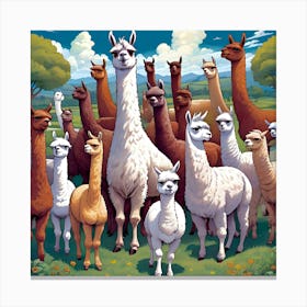 Llamas 1 Canvas Print