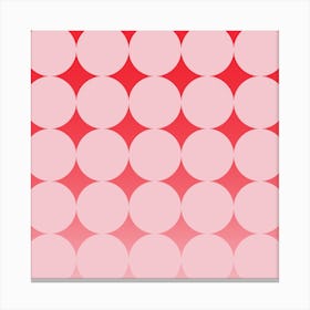 Circling Pink Square Canvas Print