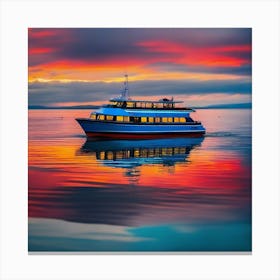 Sunset Cruise Ship 18 Canvas Print