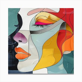 Abstract Woman'S Face  - colorful cubism, cubism, cubist art,    abstract art, abstract painting  city wall art, colorful wall art, home decor, minimal art, modern wall art, wall art, wall decoration, wall print colourful wall art, decor wall art, digital art, digital art download, interior wall art, downloadable art, eclectic wall, fantasy wall art, home decoration, home decor wall, printable art, printable wall art, wall art prints, artistic expression, contemporary, modern art print, Canvas Print