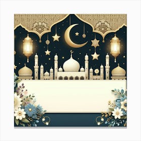 Muslim Greeting Card 12 Canvas Print