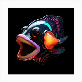 Fish With Mouth Open Canvas Print