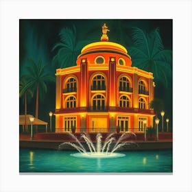 Flamingo Hotel Canvas Print